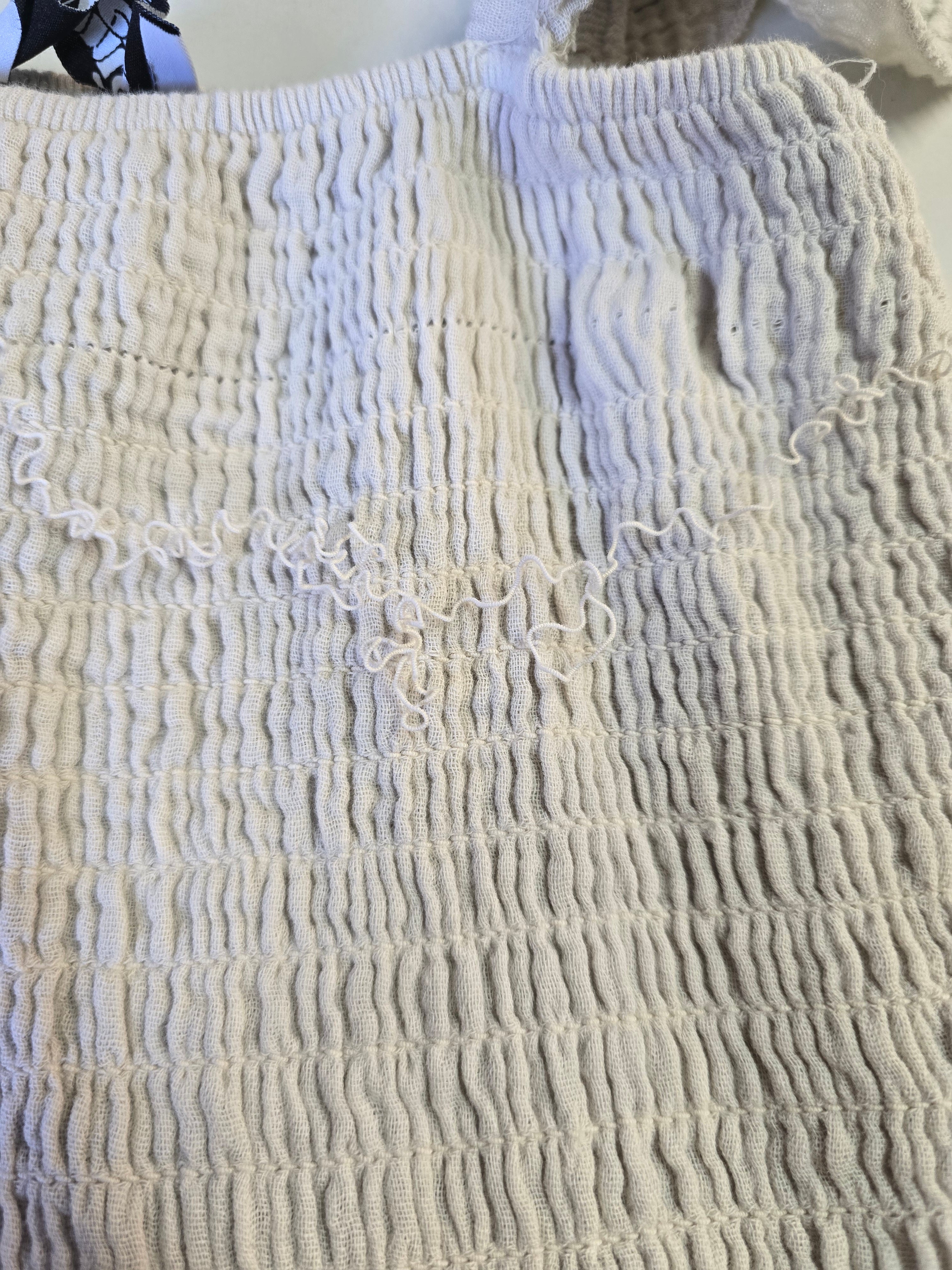 LUCKY DEAL 2273 Cherry Dream Musselin Midikleid - Creme - vom Umtausch ausgeschlossen -