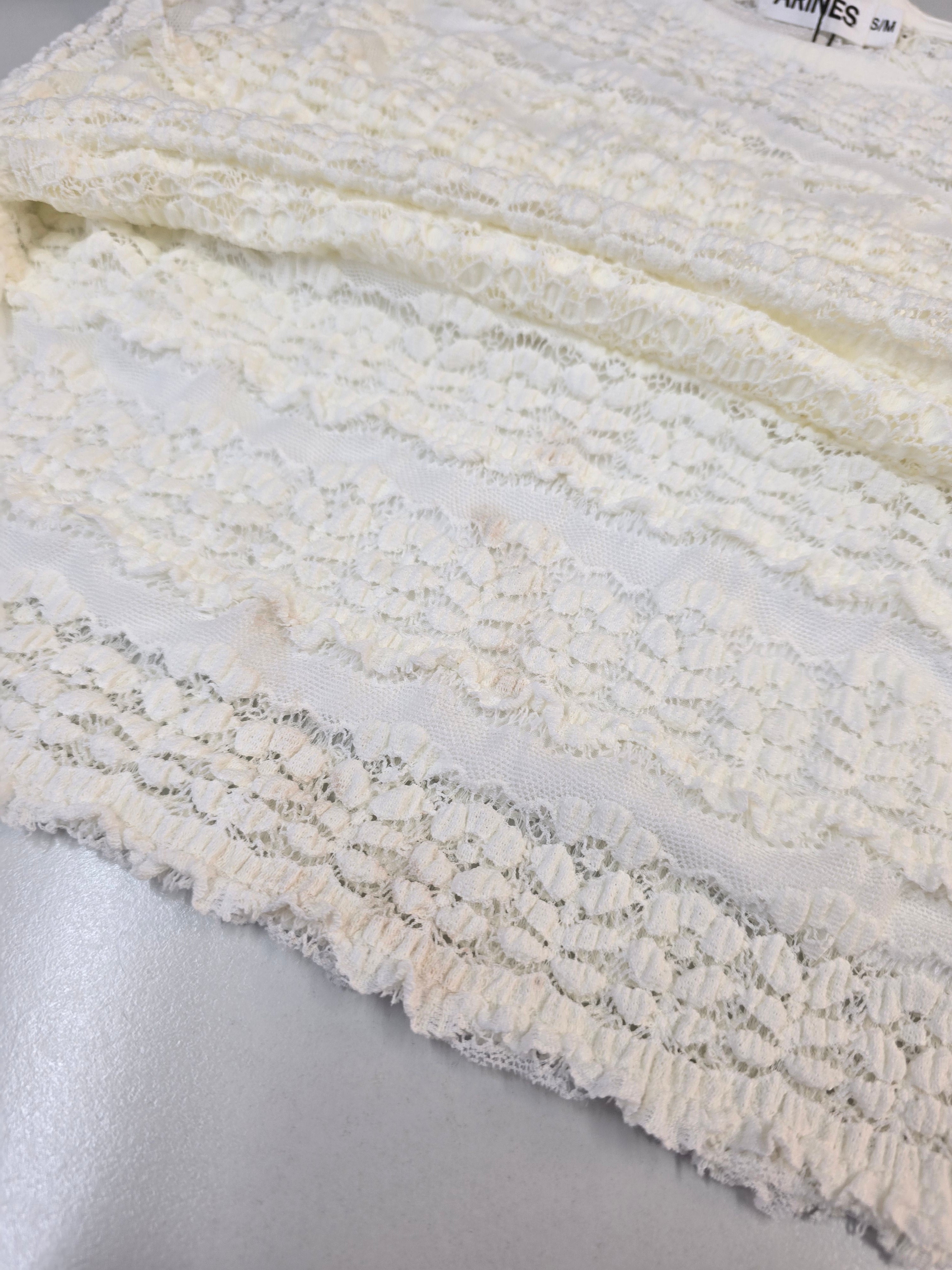 LUCKY DEAL 1869 East Bay Ruffle Set - Cremeweiß - vom Umtausch ausgeschlossen -