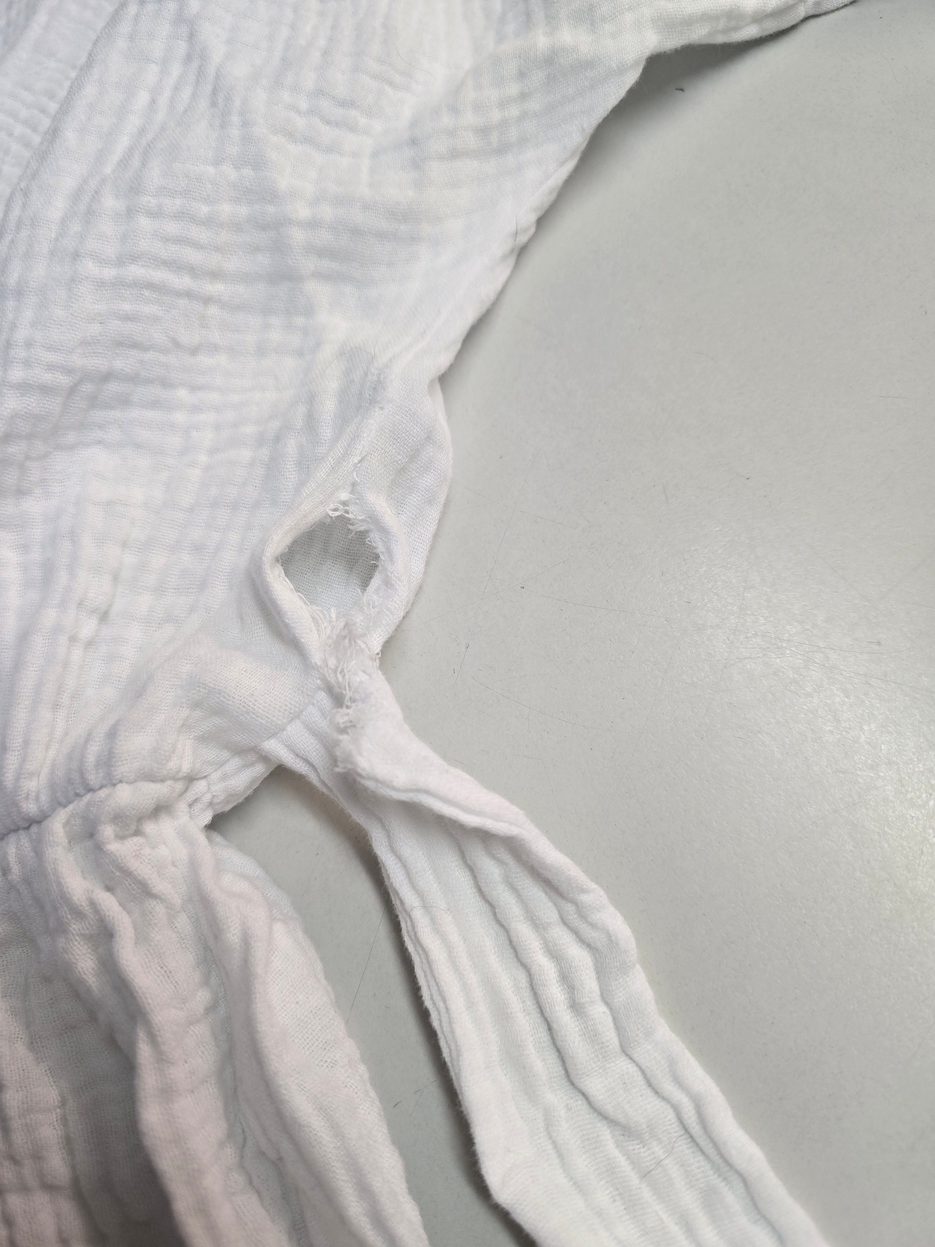 LUCKY DEAL 1892 Musselin Wickelbluse Smilla - Weiß - vom Umtausch ausgeschlossen -