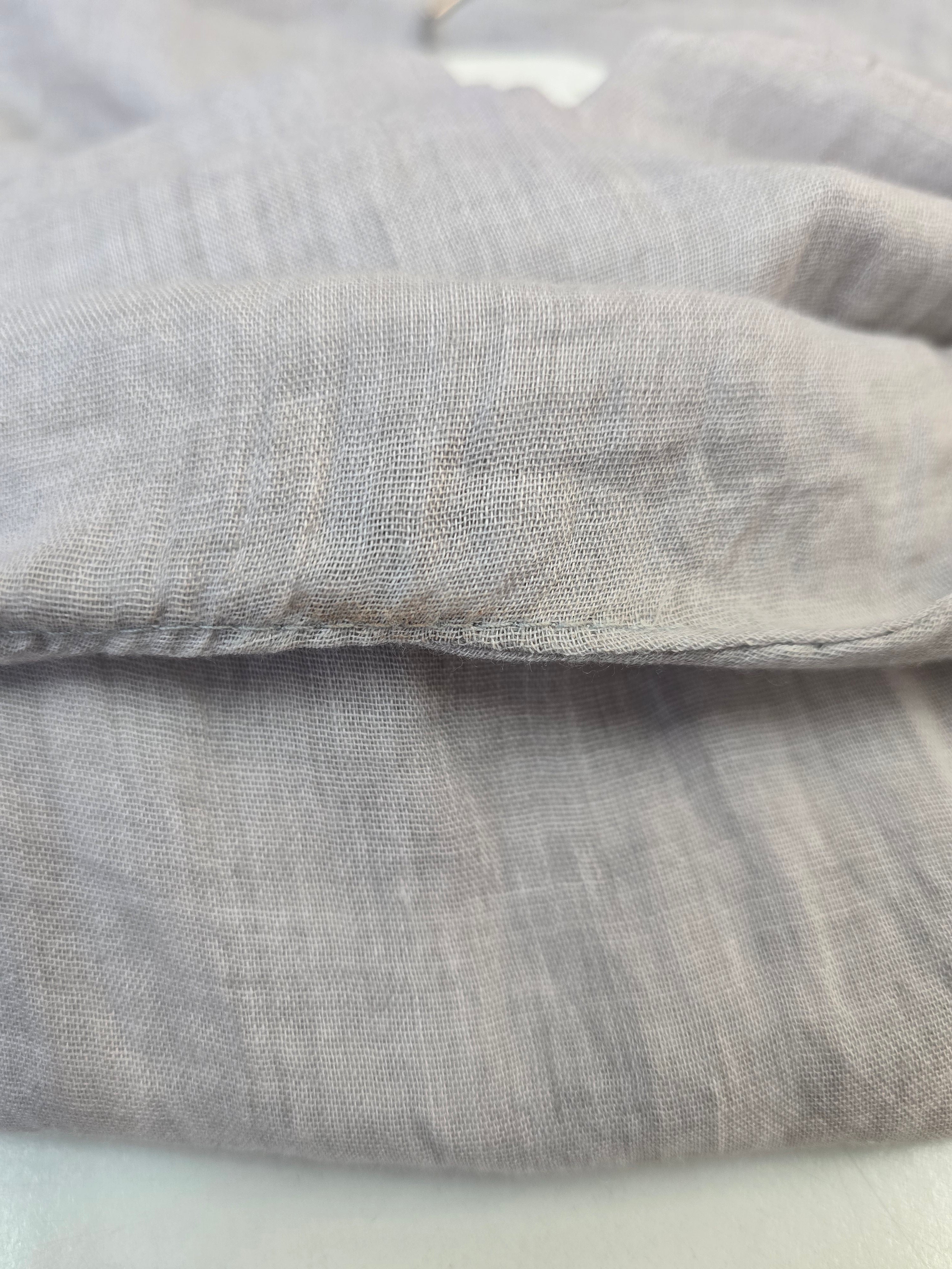 LUCKY DEAL 1871 Baumwoll Kleid Liana zum binden - Hellgrau - vom Umtausch ausgeschlossen -