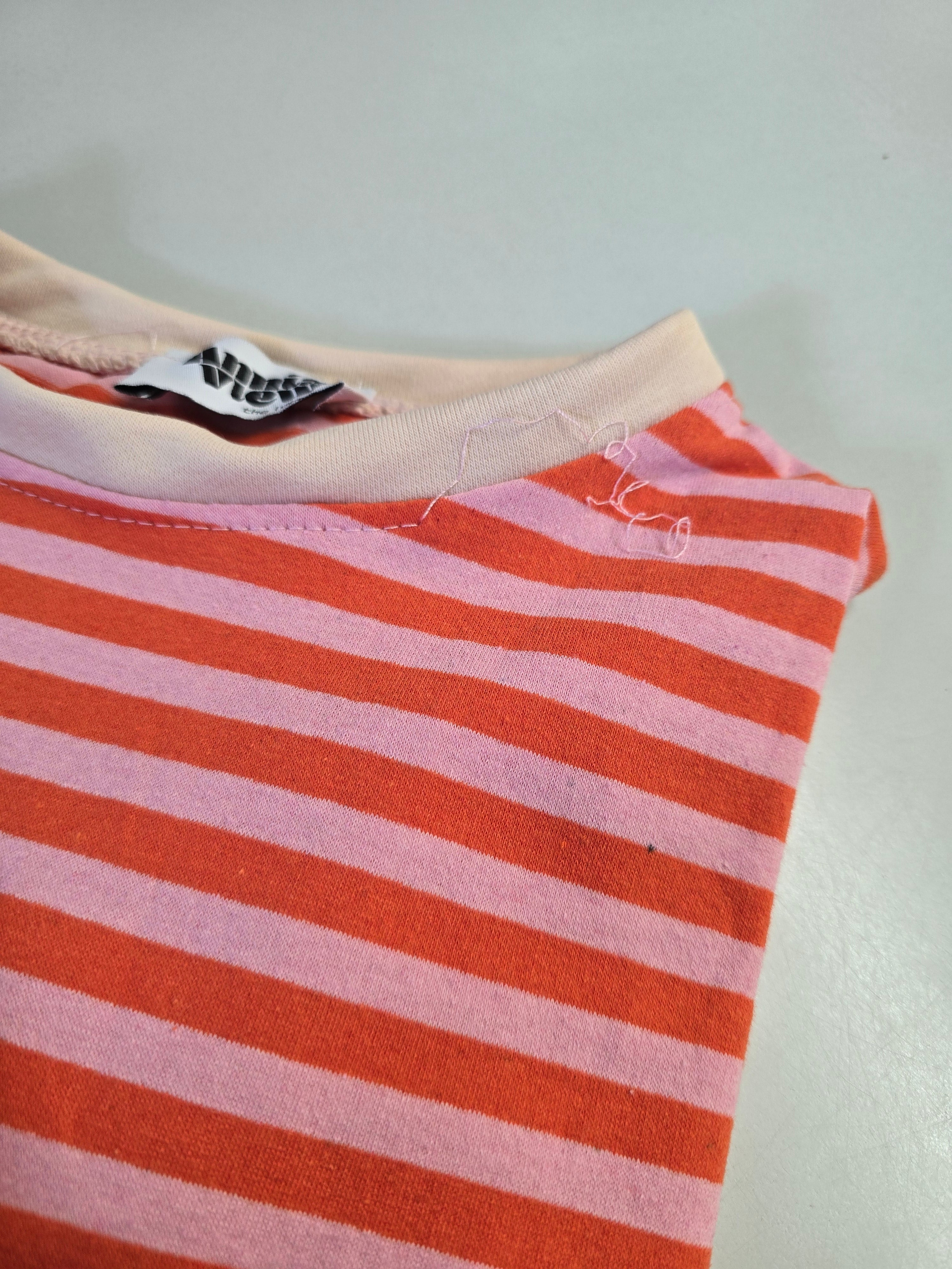 LUCKY DEAL 2181 Cotton Candy Striped Shirt - Orange - vom Umtausch ausgeschlossen -