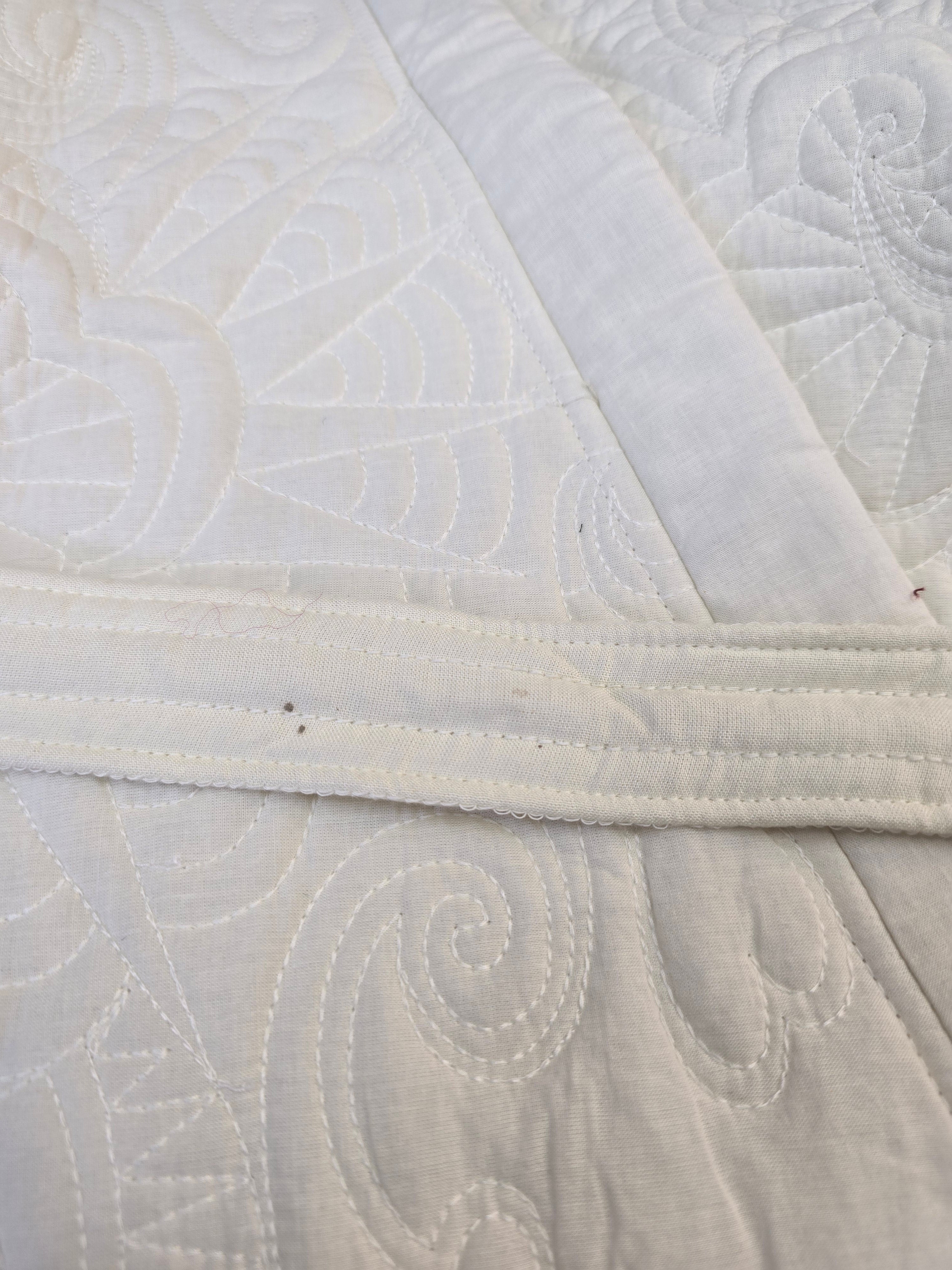 LUCKY DEAL 1874 Boho Baumwoll Wickelkimono - Weiß - vom Umtausch ausgeschlossen -
