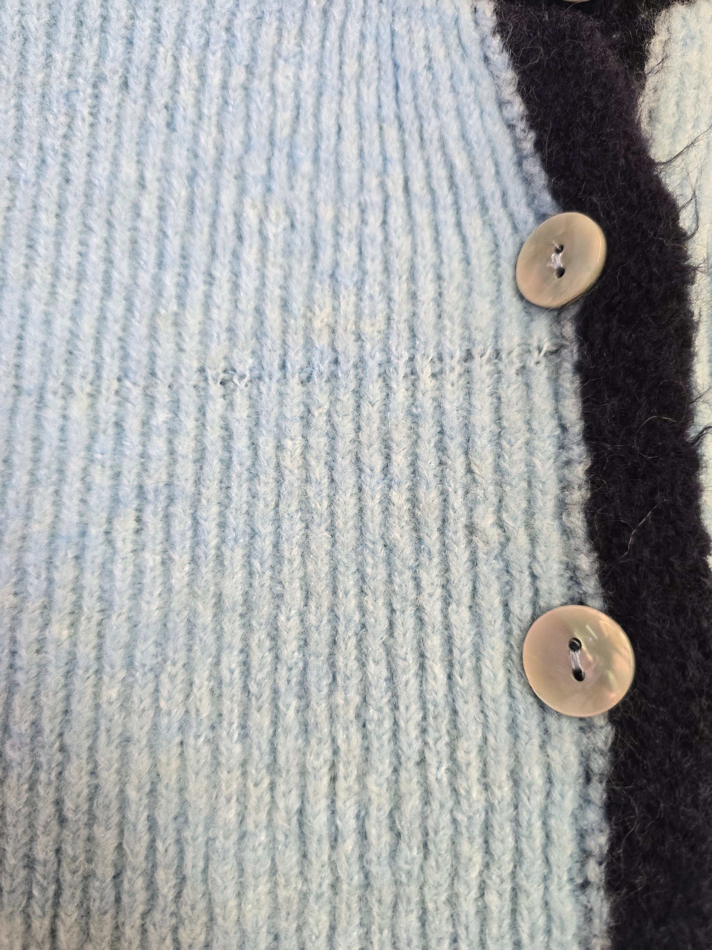 LUCKY DEAL 2094 Pastel Pop Knit Shirt - Blau - vom Umtausch ausgeschlossen -