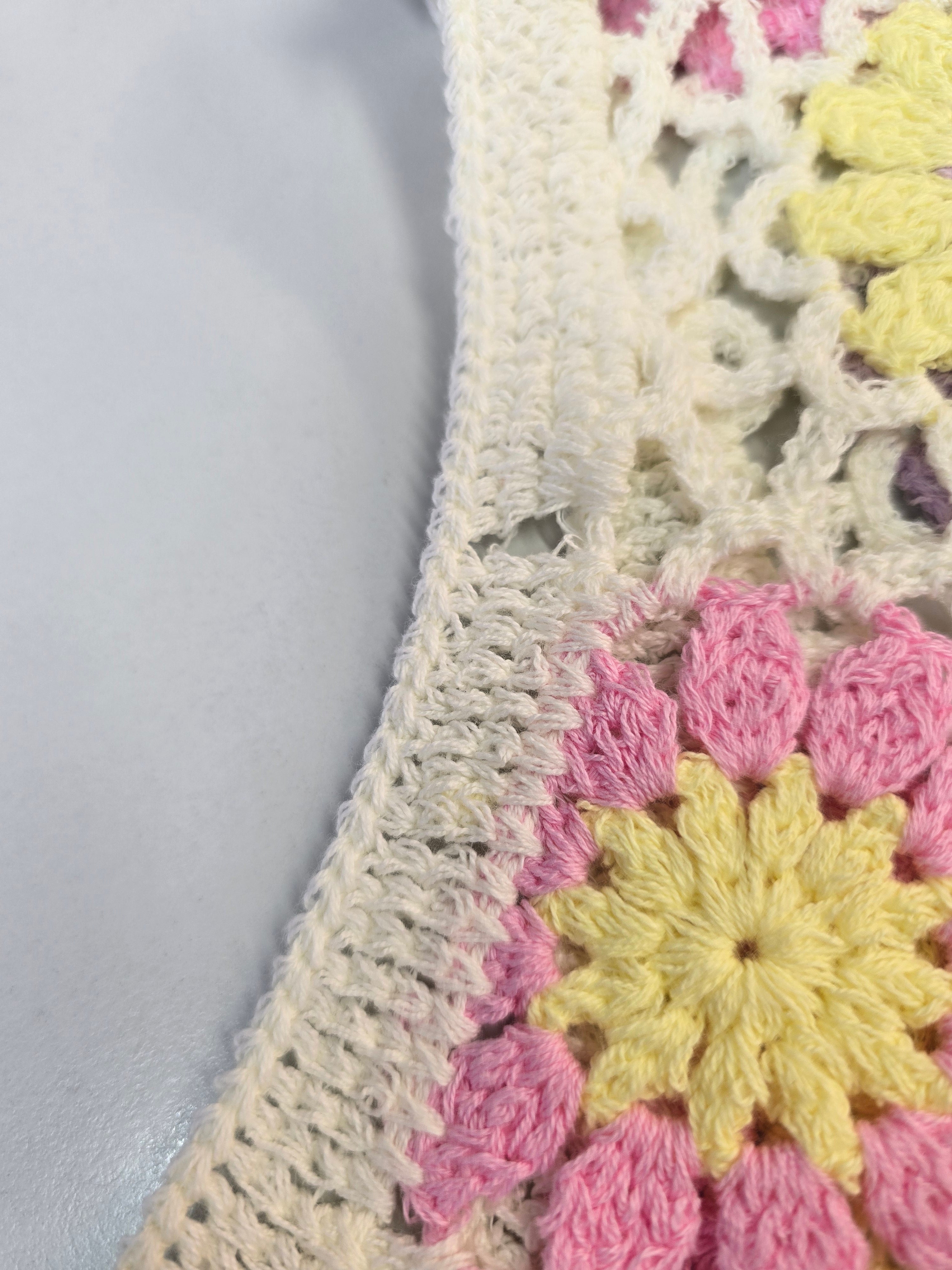 LUCKY DEAL 2214 Purple Dream Cotton Crochet Top - Lila - vom Umtausch ausgeschlossen -
