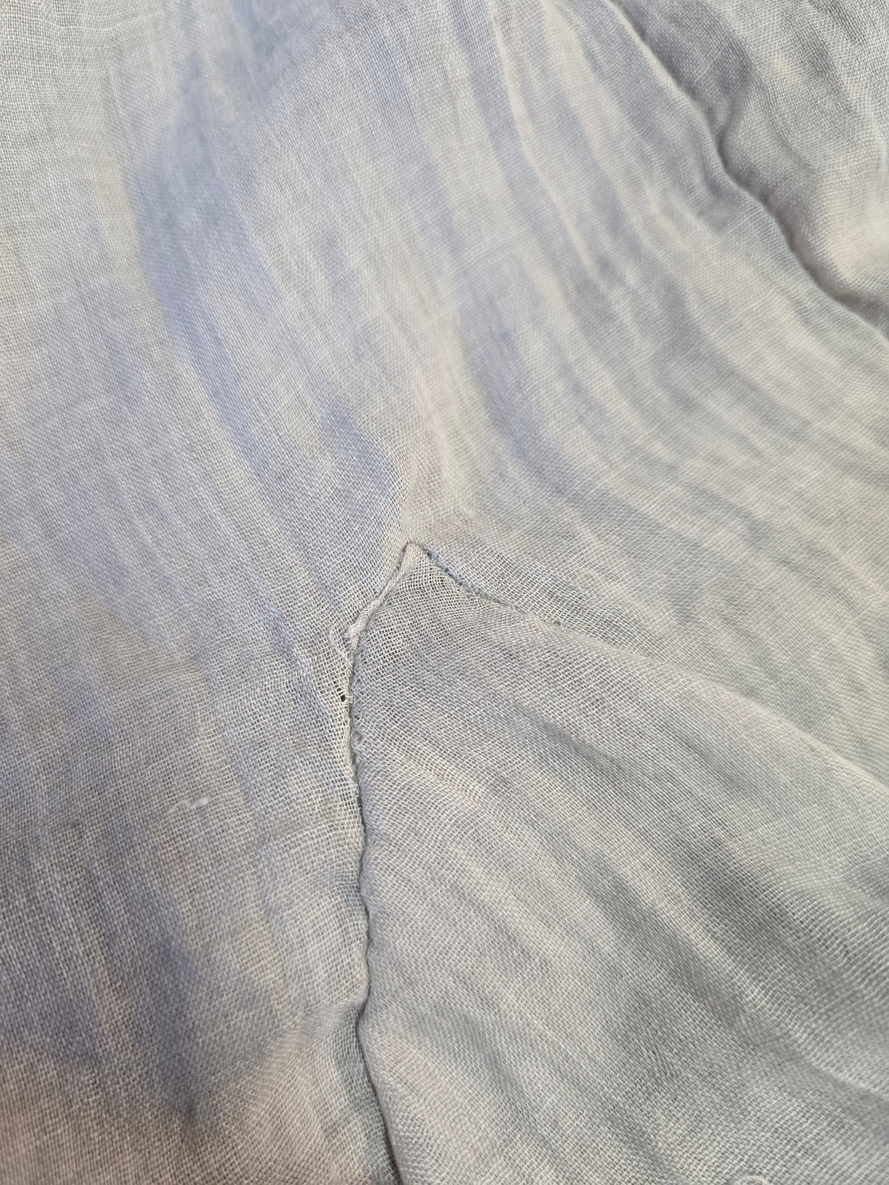 LUCKY DEAL 2276 Baumwoll Kleid Liana zum binden - Hellgrau - vom Umtausch ausgeschlossen -