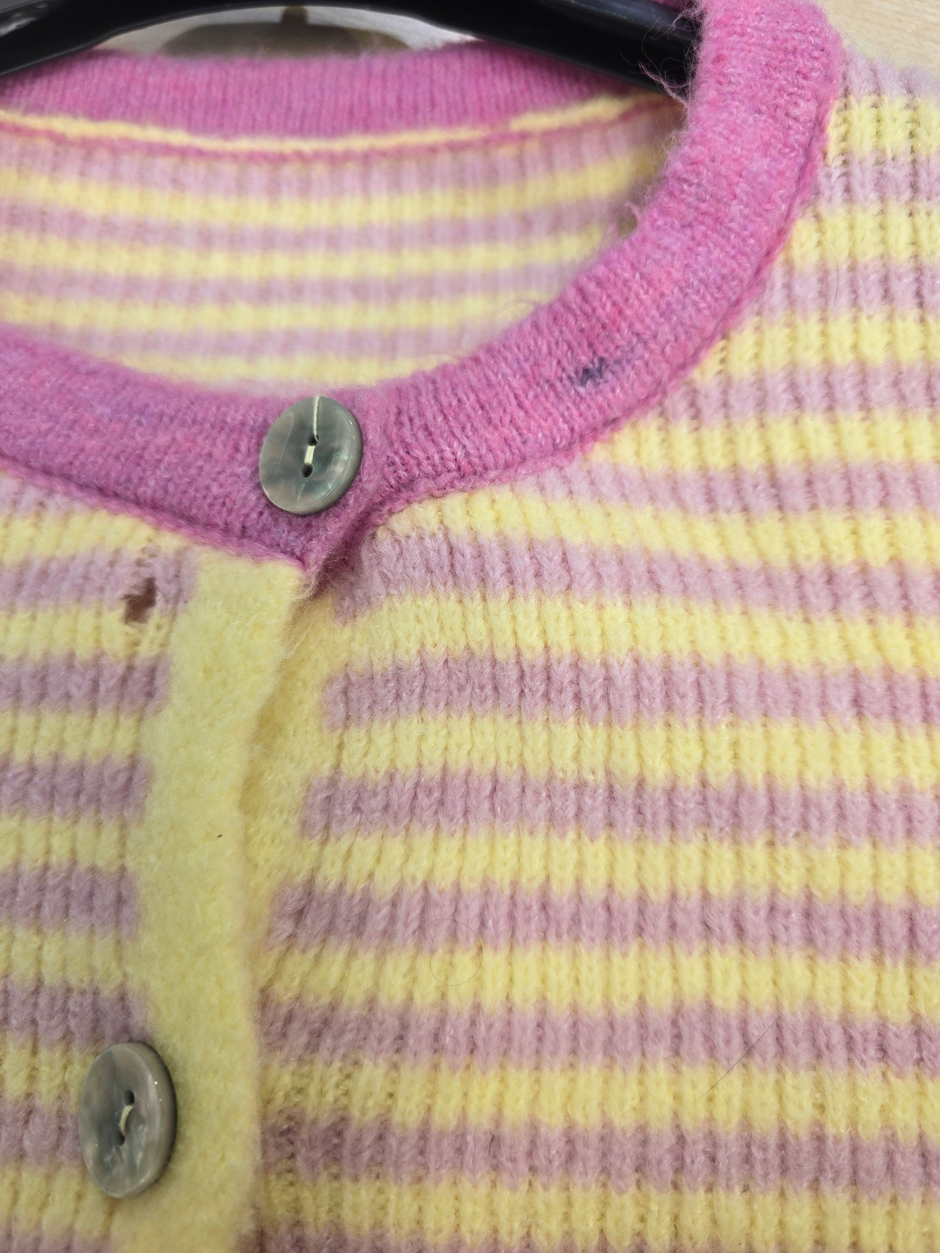 LUCKY DEAL 1909 Verano Knit Shirt Stripes - Rosa - vom Umtausch ausgeschlossen -