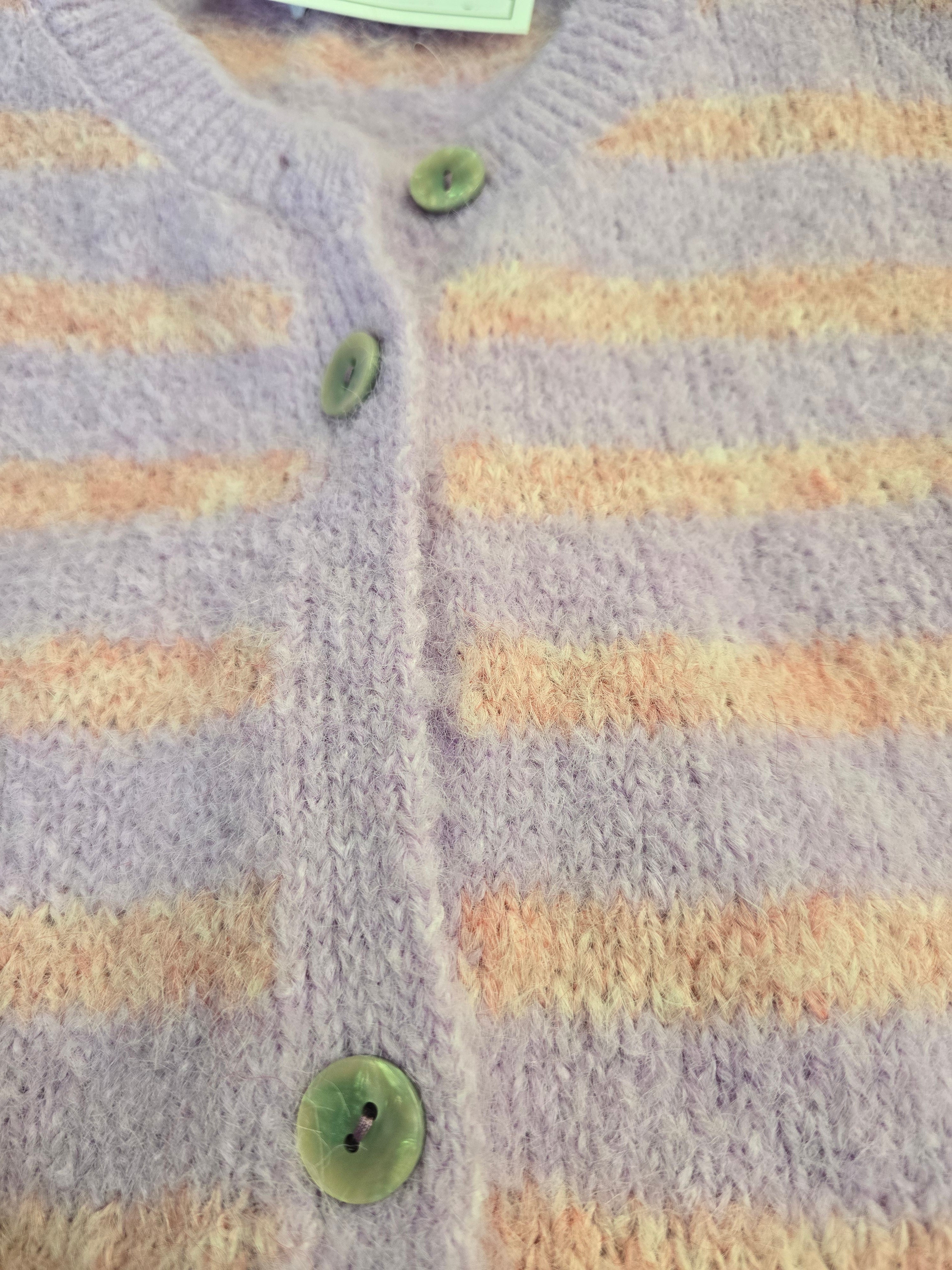 LUCKY DEAL 2140 Matcha Lover Knit Weste - Lila mit Coral - vom Umtausch ausgeschlossen -