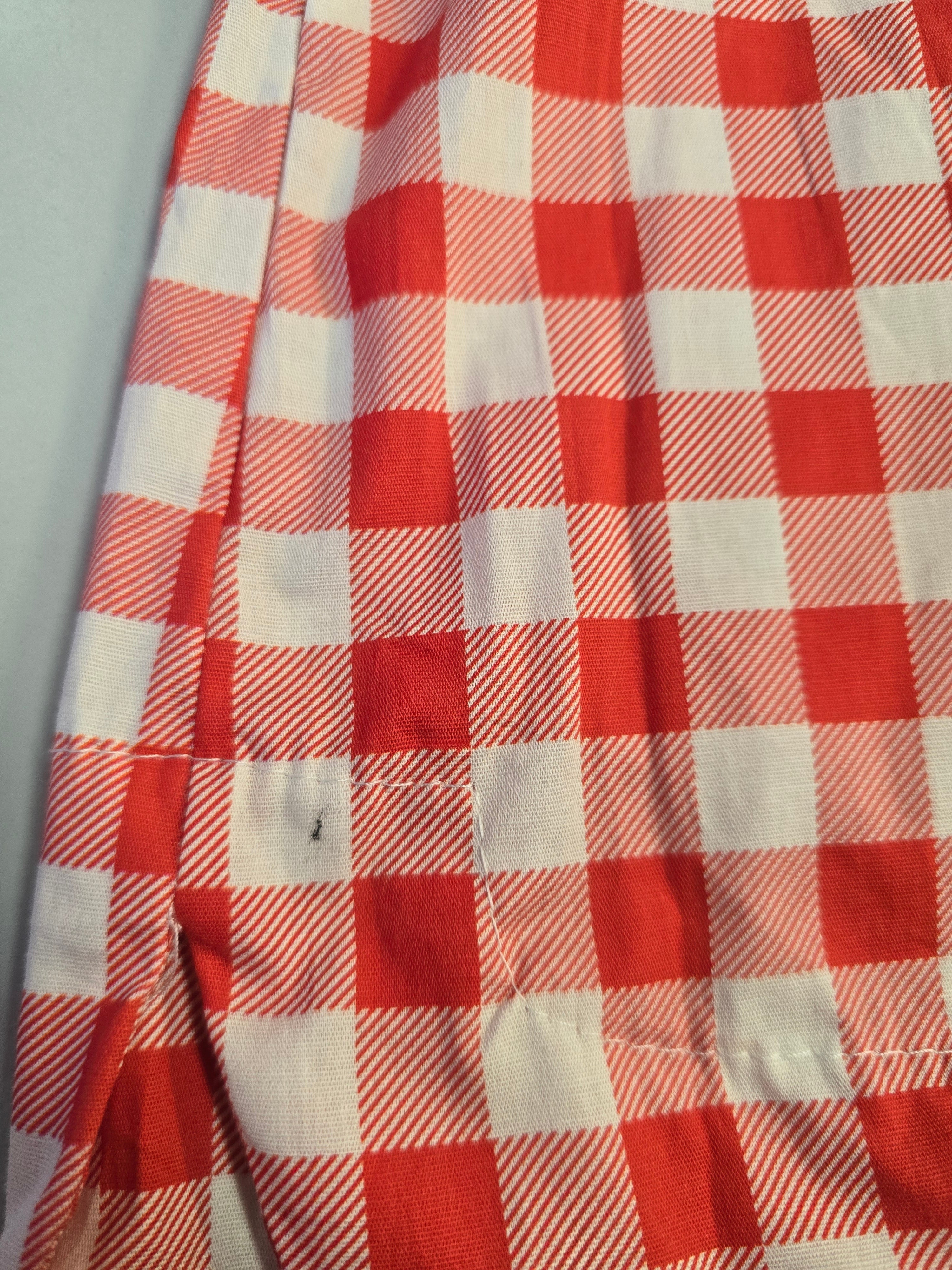LUCKY DEAL 2260 Cherry Plaid Cotton Shorts - Rot - vom Umtausch ausgeschlossen -